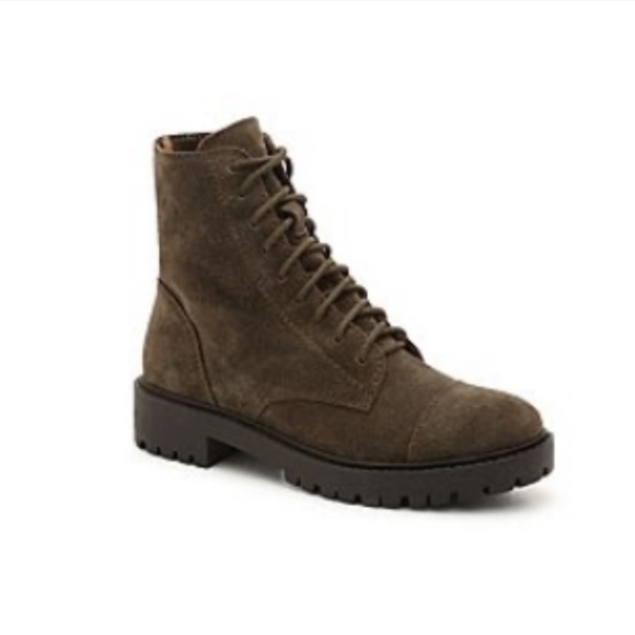 Lucky Brand Shoes - NWT Lucky Brand LP Ictus Olive Oiled Suede leather lace up Combat ankle boots 10